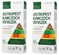 2xMedica Herbs OSTROPEST KARCZOCH MNISZEK 60 kaps Jelita TRAWIENIE Wątroba