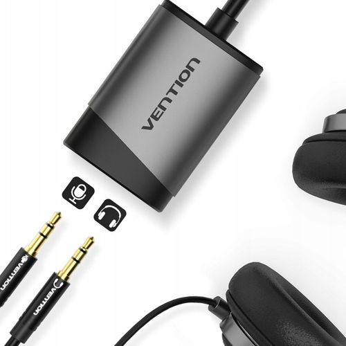 2 x Vention Zewnętrzna Karta Dźwiękowa Adapter USB-A Mikrofon Słuchawki 0,1 na Arena.pl