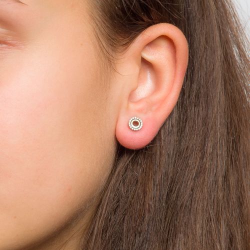 Złote Kolczyki Sztyfty Koło Cyrkonie na Arena.pl