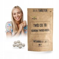 WITAMINA K2 MK7 + D3 na mocne kości zęby K2MK7 100 tab na Krzepnięcie Krwi