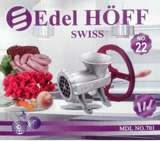 Maszynka ręczna do mięsa #22 z kołem Edelhoff zdjęcie 2
