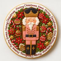 CIASTKO LUKROWANE DZIADEK DO ORZECHÓW NO9 KOŁO ROZ.M RĘCZNIE ROBIONE