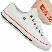 Buty Big Star OO274873 Damskie Białe Skórzane Klasyczne Sneakersy Trampki