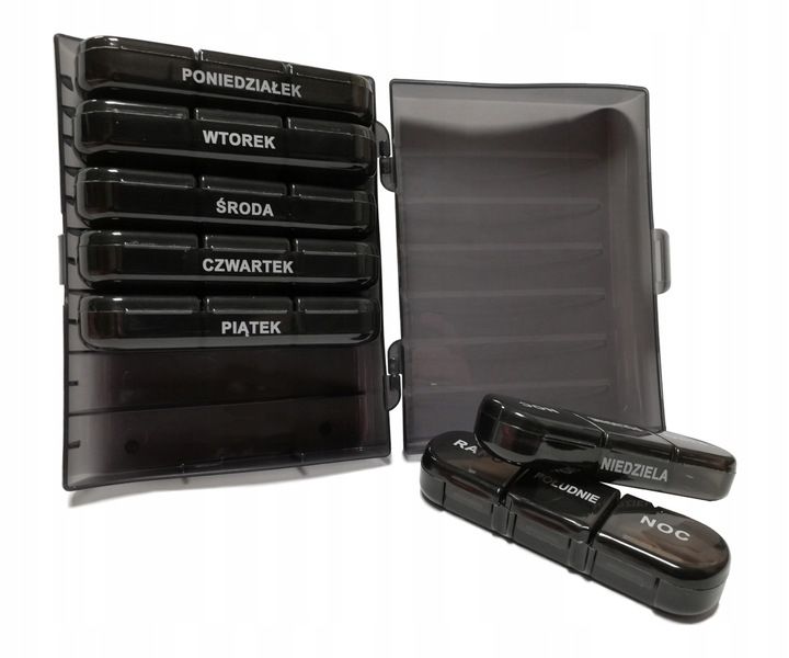 V5 PUDEŁKO NA LEKI TABLETKI POJEMNIK ORGANIZER NA 7 dni 3 PORY DNIA POLSKI zdjęcie 10