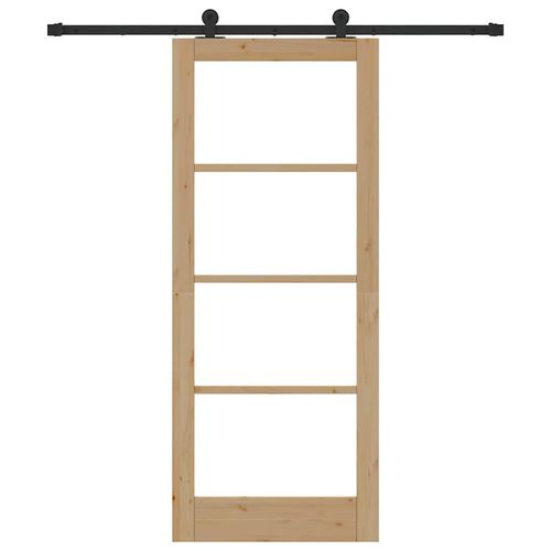 Drzwi Przesuwne ORKDAL Brązowy 83 x 202 cm Drewno i metal na Arena.pl