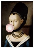 Plakat portret z balonem pop art 40x50 cm