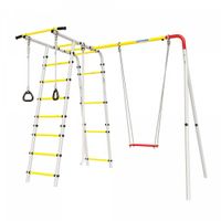 Plac zabaw DO OGRODU DONE + siedzisko | siatka, drabinki, kółka, trapez