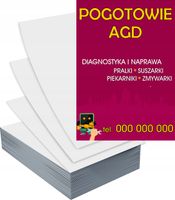 Ulotki A4 5000szt reklamowe firmowe POGOTOWIE AGD projekt w cenie