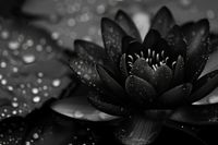 Plakat 91,5x61cm Lotos w Czerni