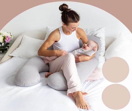 Poduszka ciążowa i do karmienia mimi kalu memory foam z maską do spania na Arena.pl