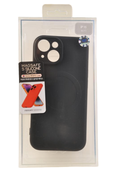 Etui Mercury Goospery MagSafe Silicone do Apple iPhone 15 czarny zdjęcie 5
