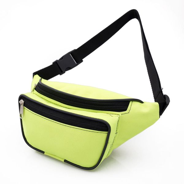 NERKA saszetka biodrówka damska polska neonowa N077 żółta zdjęcie 1