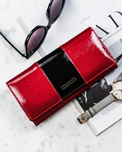 portfel damski skórzany h22-3-sh9-6130 red na Arena.pl
