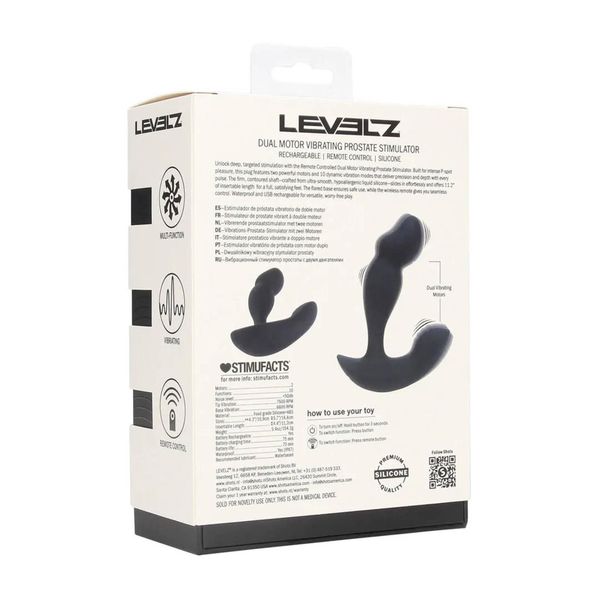 Dual Motor Remote Control Dual Motor Vibrating Liquid Silicone Prostate zdjęcie 3