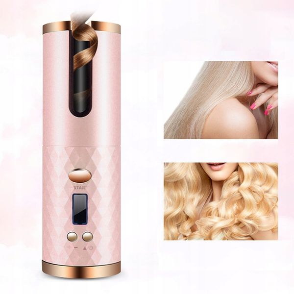 CERAMICZNA Lokówka automatyczna do włosów OBROTOWA fale loki 3000 mAh timer zdjęcie 2