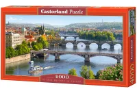 Puzzle z widokiem na zabytkowe mosty w Pradze - Castorland 4000 elementów