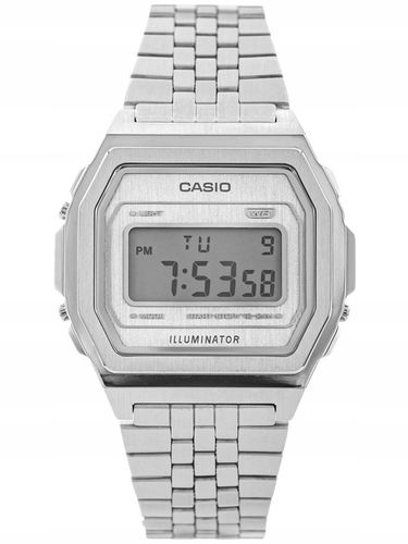 ZEGAREK CASIO A1000A-7EF VINTAGE RETRO SREBNY NA BRANSOLECIE na Arena.pl