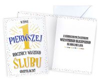 karnet Rocznica ślubu 1 |  V-077