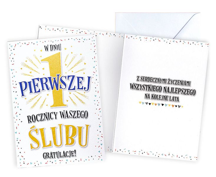 karnet Rocznica ślubu 1 |  V-077 zdjęcie 1