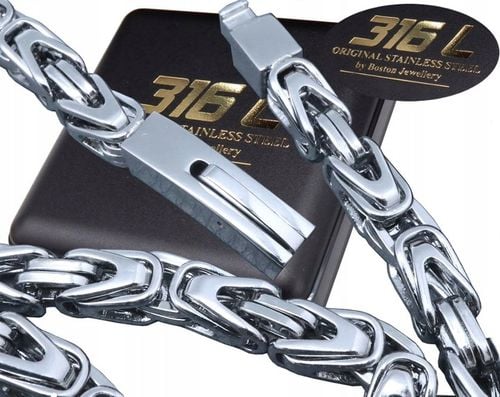 GRUBY SREBRNY ŁAŃCUSZEK NA SZYJĘ SPLOT KRÓLEWSKI na Arena.pl