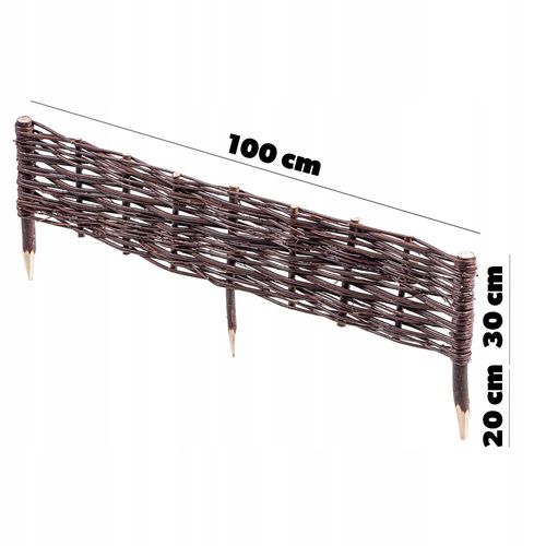 Palisada Ogrodowa 100x30cm Obrzeże Płot Wiklinowy na Arena.pl