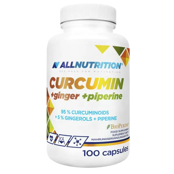 Allnutrition Curcumin + Ginger + Piperine 100kap zdjęcie 1