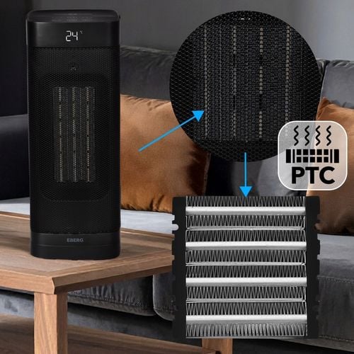 Termowentylator Farelka EBERG NOX Grzejnik elektryczny kolumnowy 2000W na Arena.pl