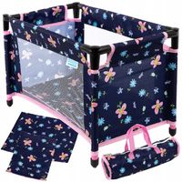 KINDERPLAY ŁÓŻECZKO DLA LALEK TURYSTYCZNE KOJEC AKCESORIA TORBA POŚCIEL