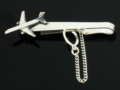 Odlotowa srebrna spinka do krawata boeing samolot na Arena.pl