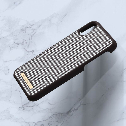 Materiałowe etui do iPhone Xs / X (Dark Brown Pattern 2) na Arena.pl
