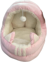 Różowe Legowisko dla kota budka KITTY 40x40x35cm