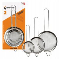 SITKA KUCHENNE STALOWE ZESTAW CEDZAK DURSZLAK UNIWERSALNY 3 szt. VERGIONIC