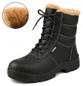 BUTY ZIMOWE WYSOKIE ŚNIEGOWCE DAMSKIE MĘSKIE OCIEPLANE FUTREM CZARNE