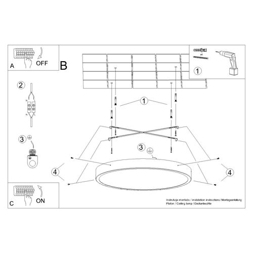 Plafon ONYX 60 czarny LED 3000K na Arena.pl