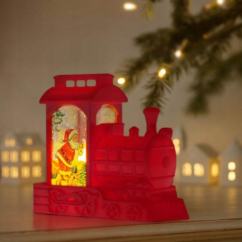 Lampka LED lokomotywa świąteczna czerwona ozdoba bożonarodzeniowa VERGIONIC na Arena.pl