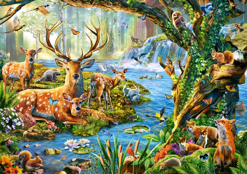 Puzzle 500 elementów. Życie w lesie zdjęcie 2