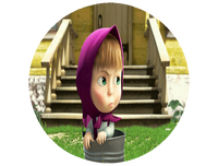 Opłatek na tort Masza i Niedzwiedź