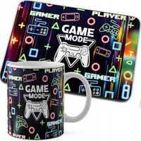 ZESTAW KUBEK + PODKŁADKA DRUK - GAMER GAMEPAD GAMBLING GRY