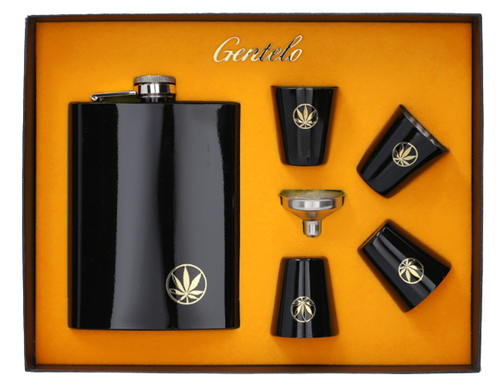 Elegancki Zestaw Piersiówka Z Kieliszkami I Lejkiem Gentelo na Arena.pl