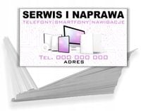 Wizytówki reklamowe firmowe 100 szt różne wzory SERWIS NAPRAWA TELEFONÓW