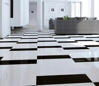 Szachownica biało czarna 120x60 gres POŁYSK g.I