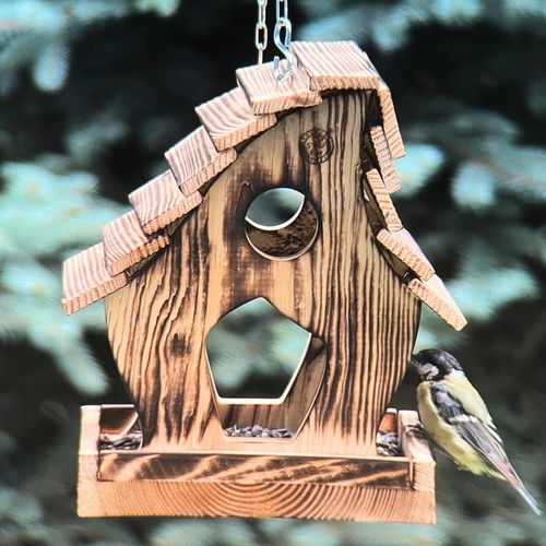 Karmnik Dla Ptaków Opalany Solidny Na Łańcuchu + 200g karmy na Arena.pl