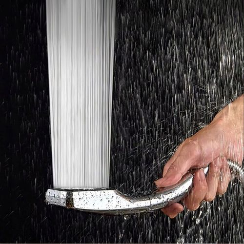 ZESTAW PRYSZNICOWY słuchawka wąż uchwyt srebrna CIŚNIENIE OSZCZĘDNA na Arena.pl