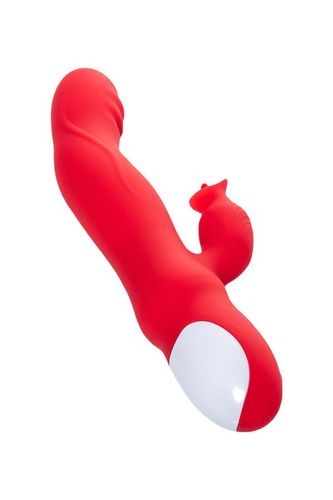 JOS Redli vibrator with moving head, silicone, red, 21 cm na Arena.pl