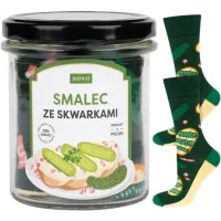 SMALEC ZE SKWARKAMI W SŁOIKU SOXO PREZENT DLA DZIADKA SKARPETKI ROZM. 40-45