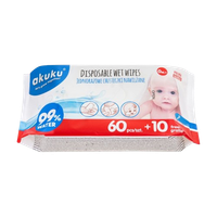 AKUKU jednorazowe chusteczki nawilżane wodą 70 szt