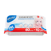 AKUKU jednorazowe chusteczki nawilżane wodą 70 szt