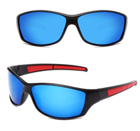 Okulary sportowe do jazdy polaryzacyjne uniwersalne niebieskie lustrzanki
