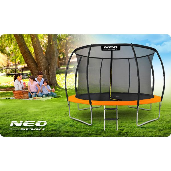 Trampolina ogrodowa profilowana 12ft/374cm z siatką wewnętrzną Neo-Sport zdjęcie 14