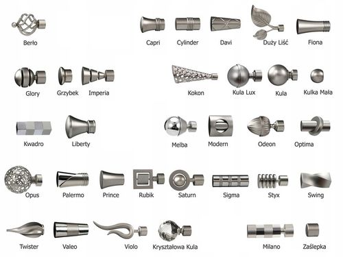KARNISZ podwójny 19+19 / 200 cm LUXURY CICHE KÓŁKA wzory 6 KOLORÓW wybór na Arena.pl